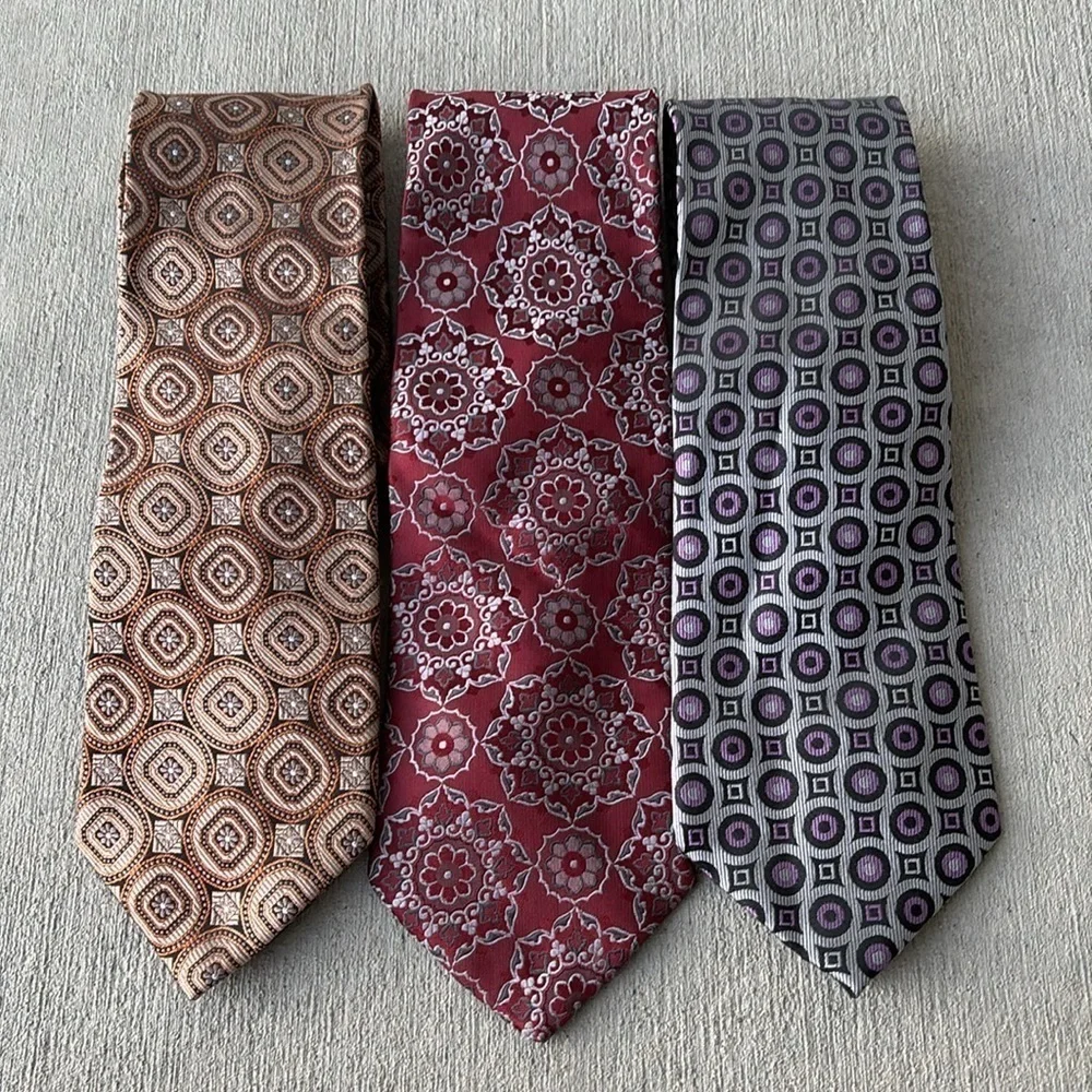 Lot of 3 Pronto Uomo Ties 100% Silk Men's
